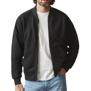 NWOT American Giant Men’s Black Fleece Bomber Heavyweight Cotton Jacket Large